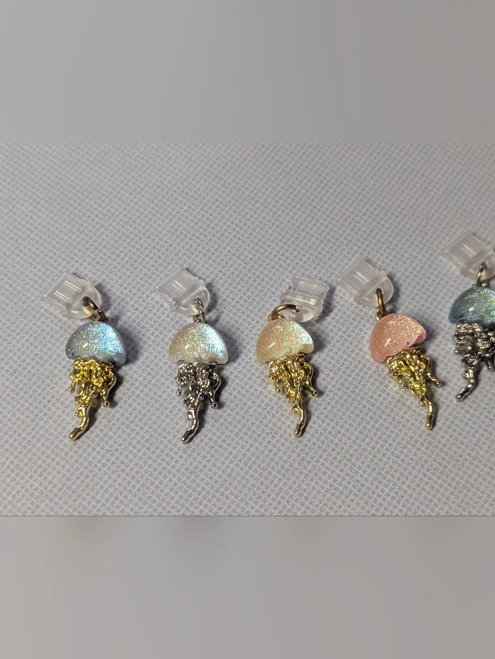 Glitter Jellyfish Phone Charm Ocean Kawaii Y2K Bag Charm Blue Pink